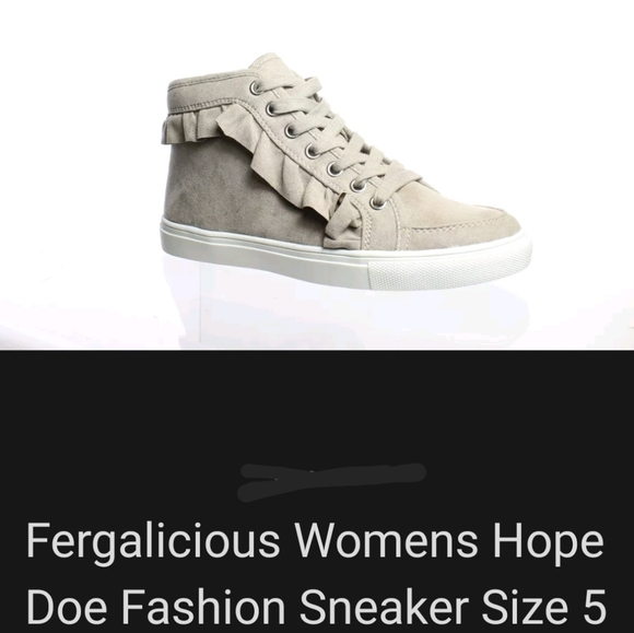NIB FERGALICIOUS RUFFLED SNEAKERS high top fashion - Picture 8 of 8